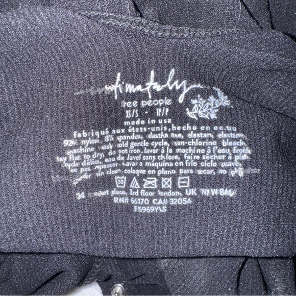 Free People Intimately Ribbed Seamless Black Turtleneck Bodysuit - Picture 4 of 4